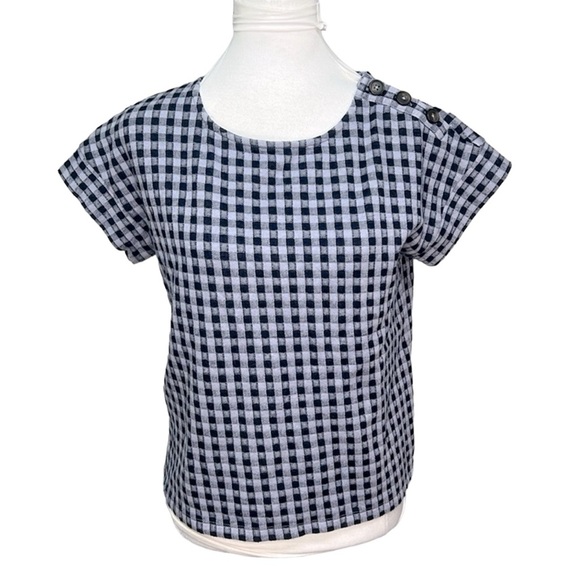 Madewell Gingham Button Shoulder Blouse - Picture 2 of 7